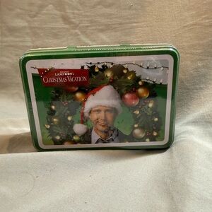 National Lampoon's Christmas Vacation playing cards in a collectible tin case